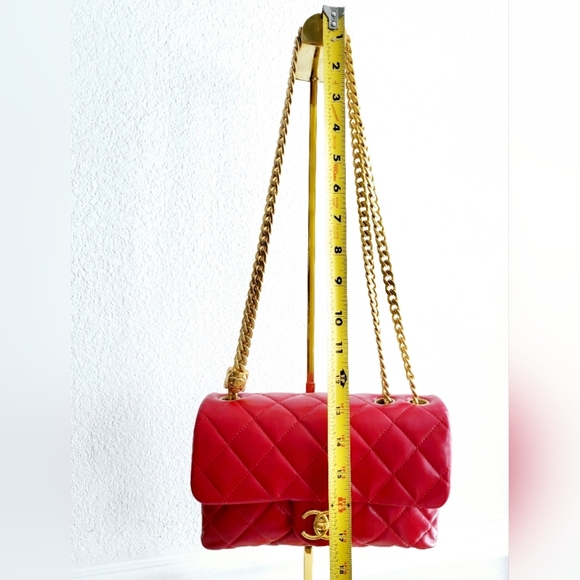 New With Tags Chanel Red Quilted Limited Edition Small Flap Bag - Microchipped - Picture 8 of 16